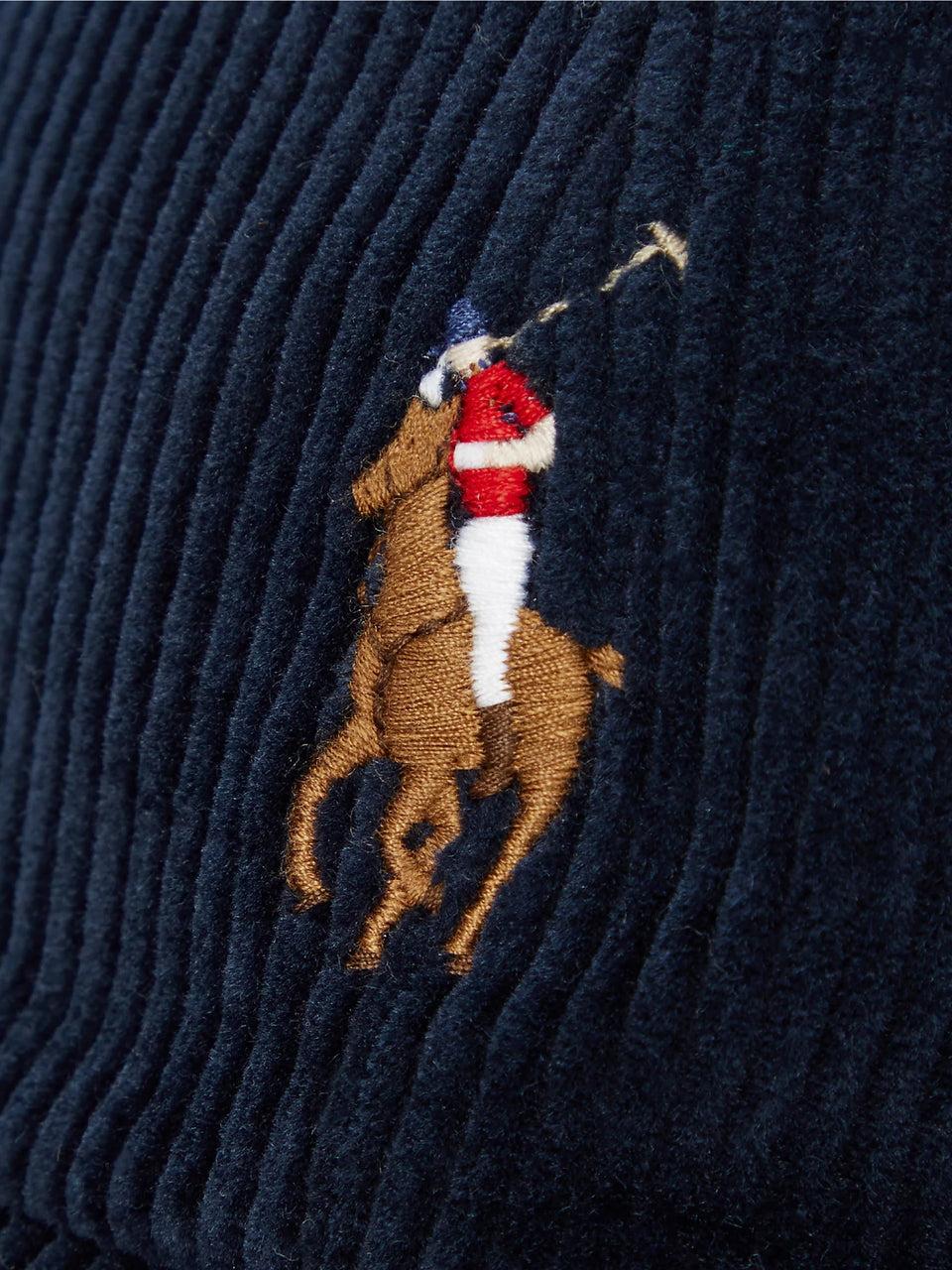 RALPH LAUREN Cappello in Velluto a Coste Blu Novità