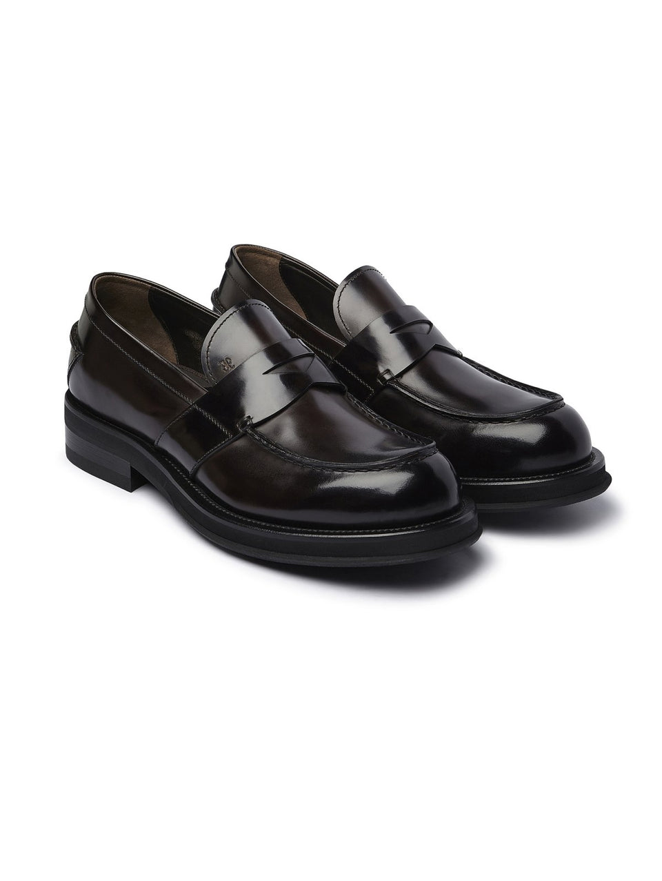 FABI Mocassino Penny Loafer con Suola in Gomma Testa di Moro Sconti questo mese