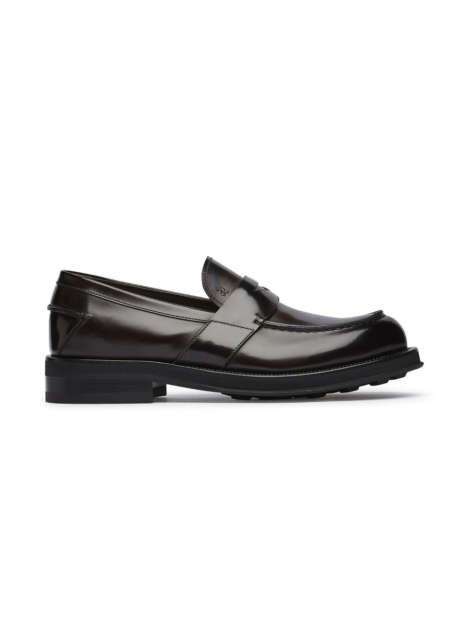 FABI Mocassino Penny Loafer con Suola in Gomma Testa di Moro Sconti questo mese