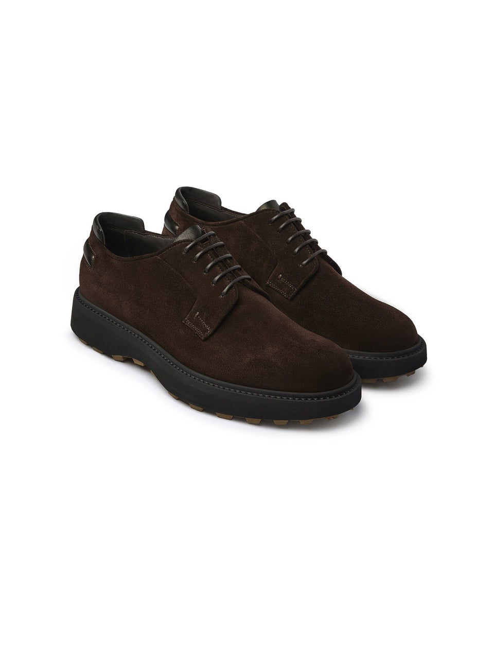 FABI Stringata in Pelle Scamosciata Testa di Moro Vendita calda