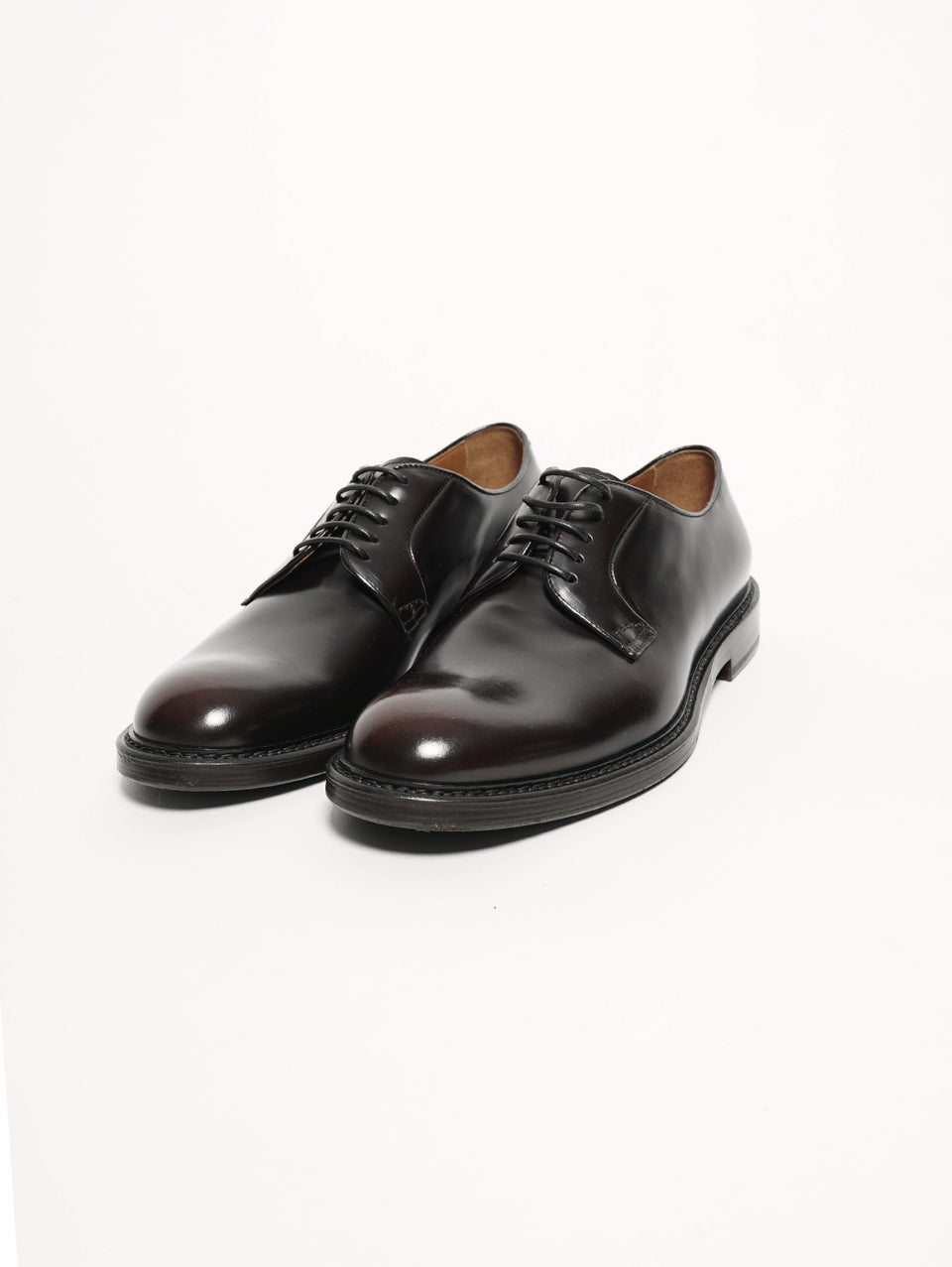 DUCA DI WELLES Stringata pelle liscia Testa di moro Offerte esclusive