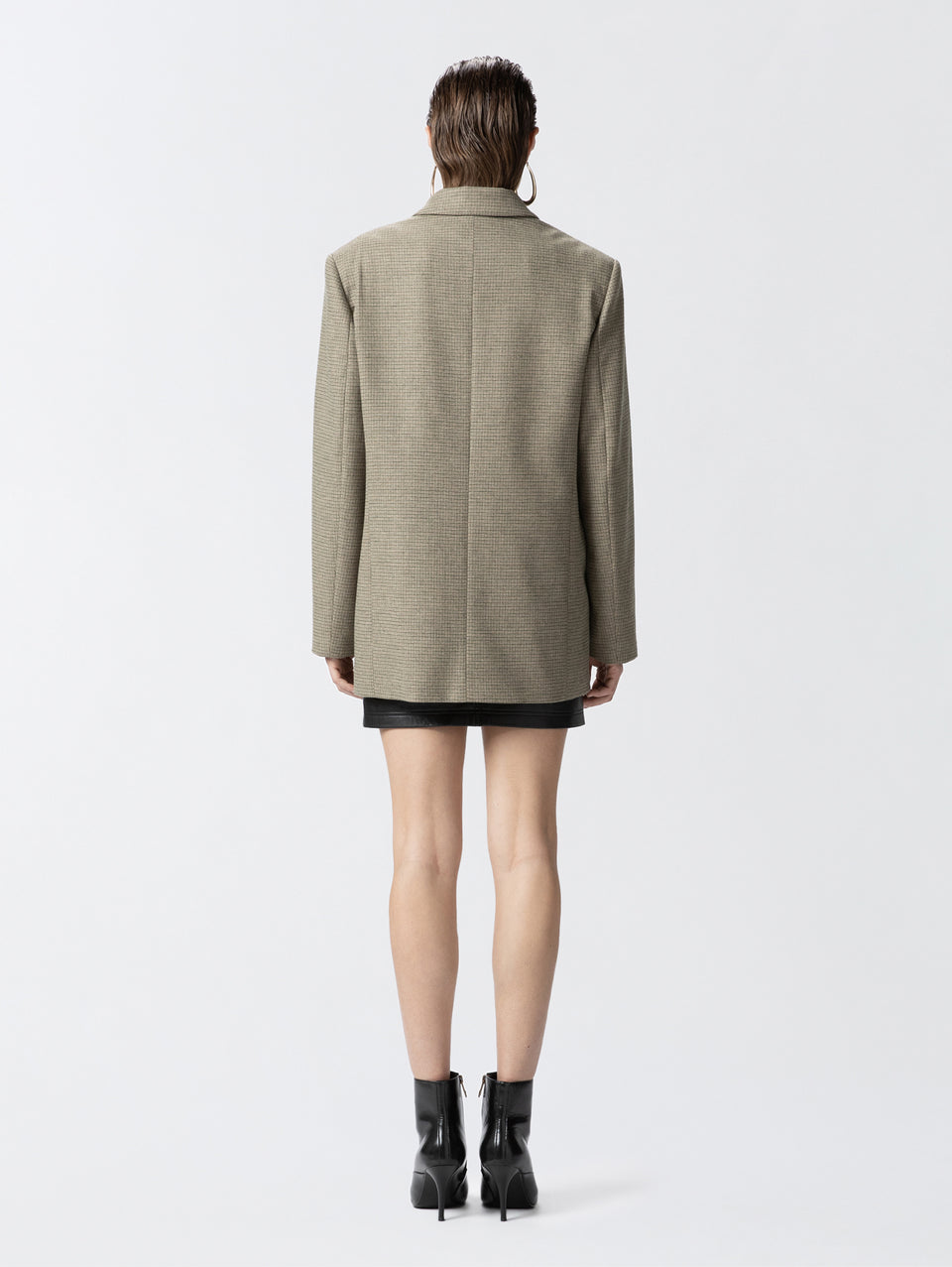 PINKO Blazer Oversize a Micro Quadretti Verde Offerte speciali