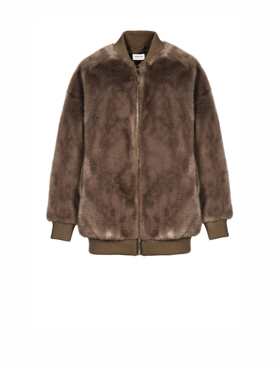 P.A.R.O.S.H. Bomber in Ecopelliccia Marrone Prezzo basso