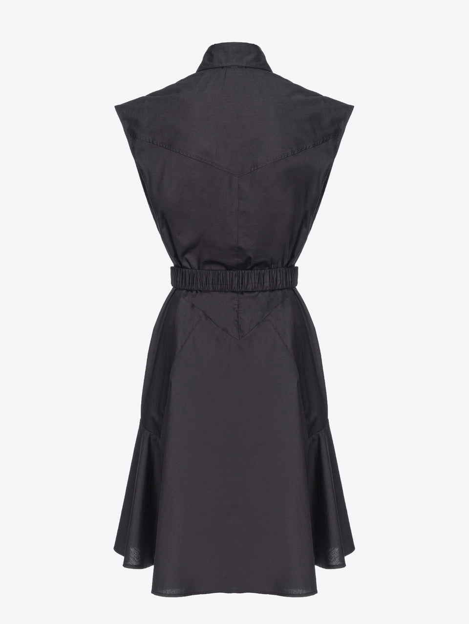 PINKO Abito Chemisier in Popeline di Cotone Nero Enormi sconti