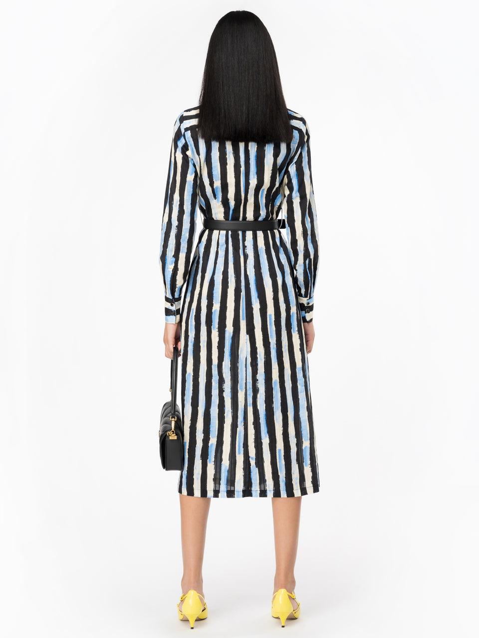 PINKO Abito Chemisier a Righe Nero 50% di sconto con spedizione gratuita