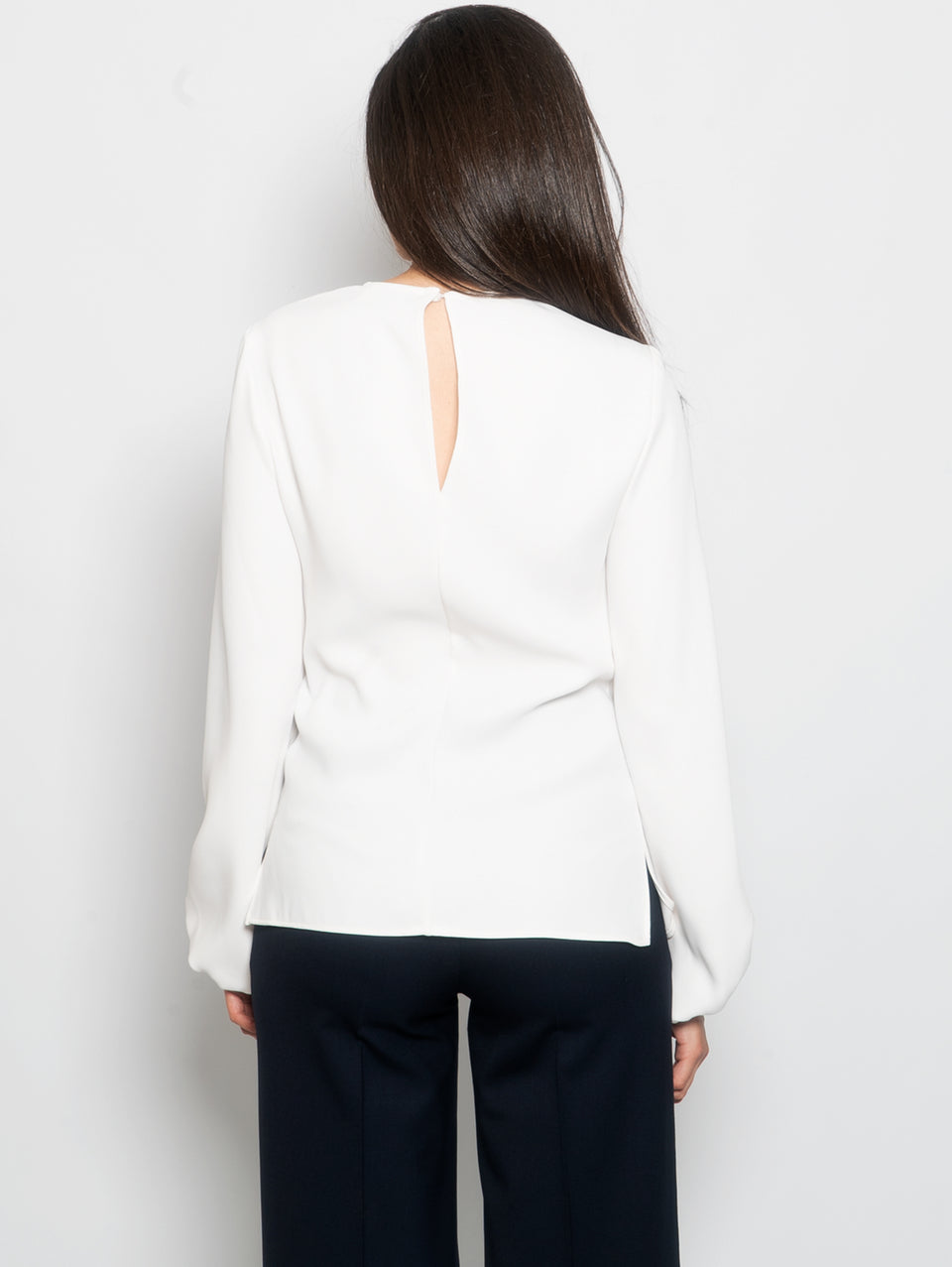 P.A.R.O.S.H. Blusa con Manica a Palloncino Panna Italy