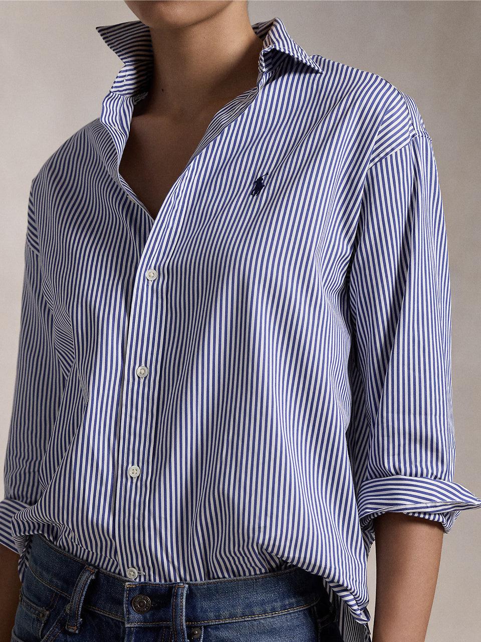 RALPH LAUREN Camicia a Righe Blu/Bianco Pezzi Unici