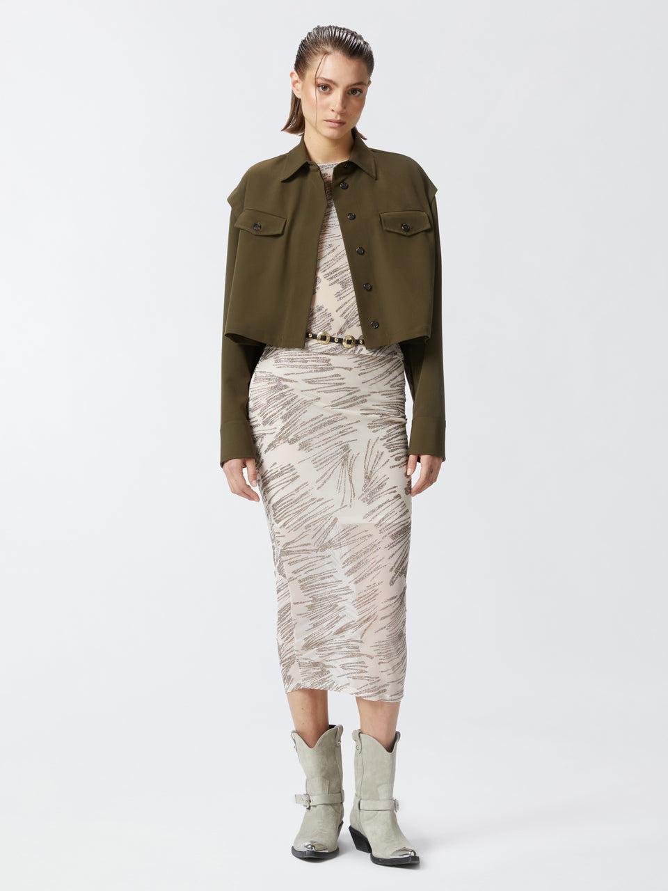 PINKO Camicia Cropped Verde Fino Al -60%