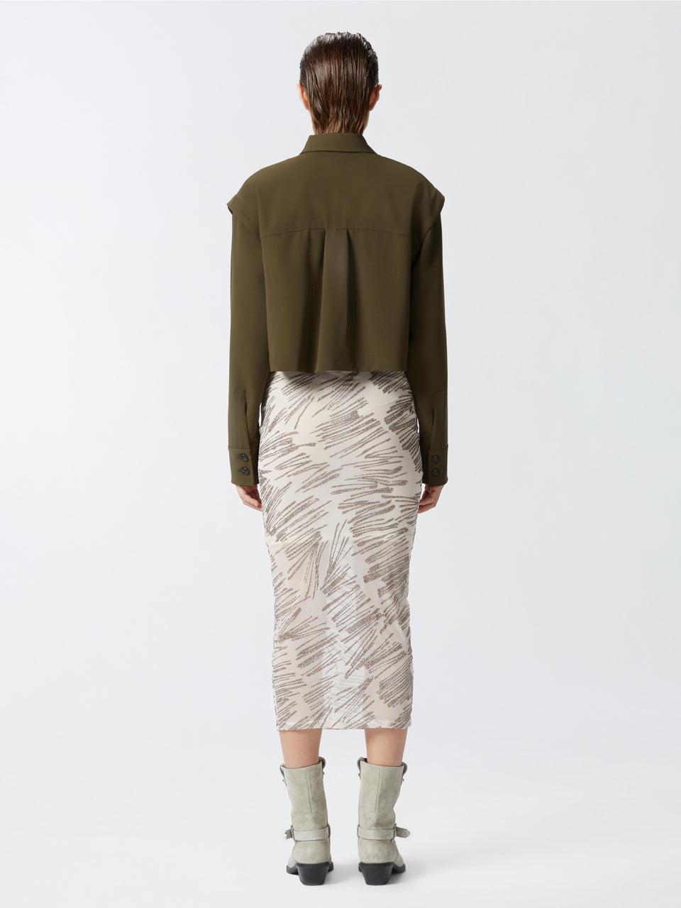 PINKO Camicia Cropped Verde Fino Al -60%