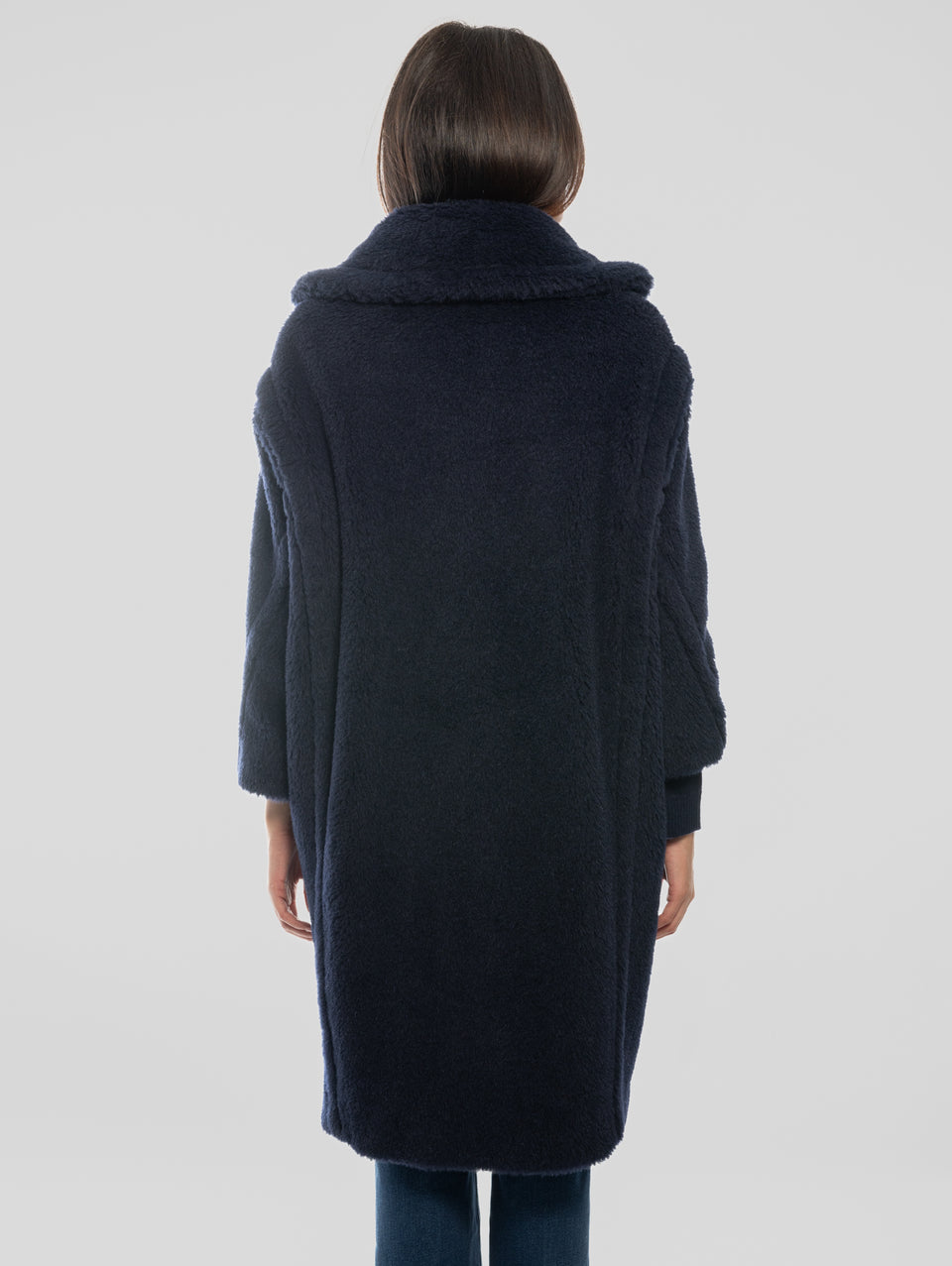 MAX MARA Cappotto TedGirl in Alpaca e Lana Blu Novità