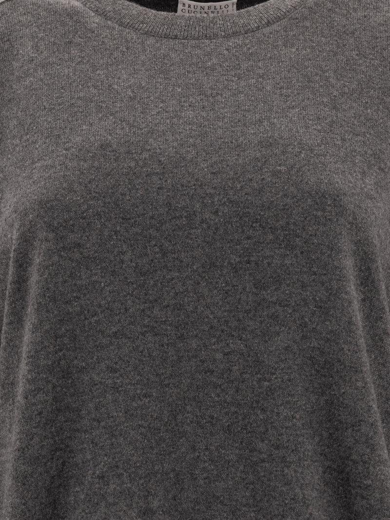 Vietti Brunello Cucinelli Maglione in cashmere con monili Moda