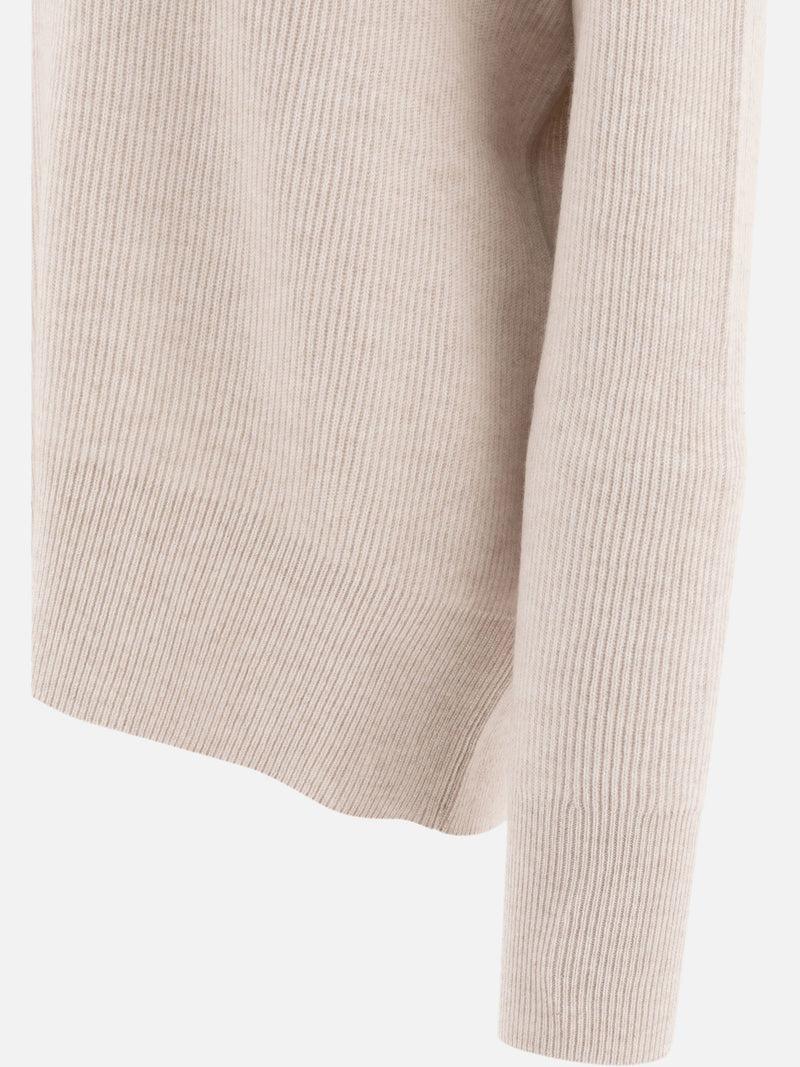Vietti Brunello Cucinelli Maglione in cashmere con Precious Ribbed Collar Italia