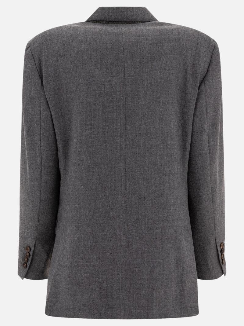Vietti Brunello Cucinelli Blazer monopetto in misto lana In Linea