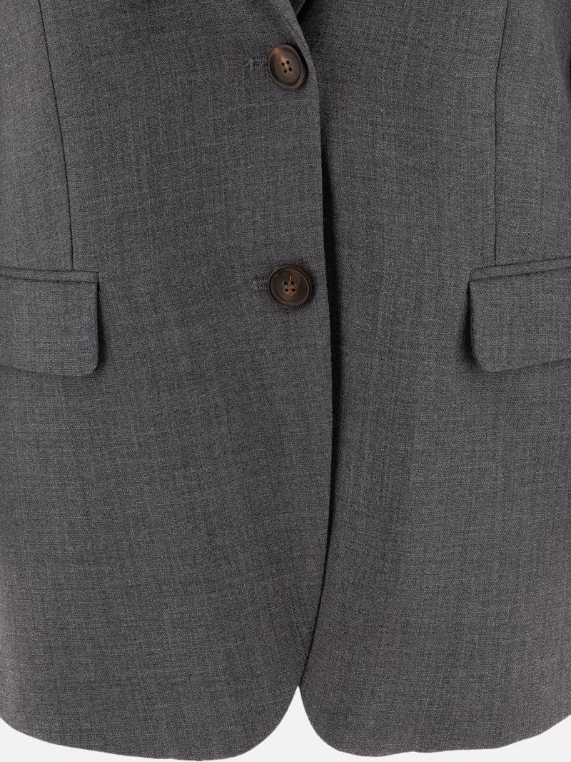 Vietti Brunello Cucinelli Blazer monopetto in misto lana In Linea
