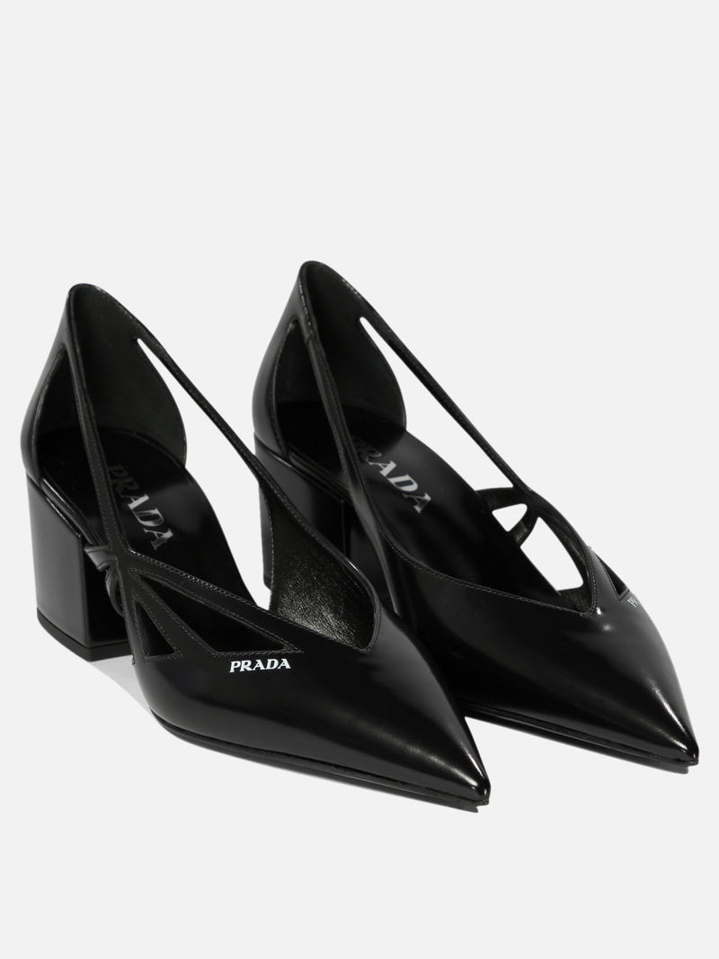 Vietti Prada Décolleté cut-out in pelle spazzolata Online