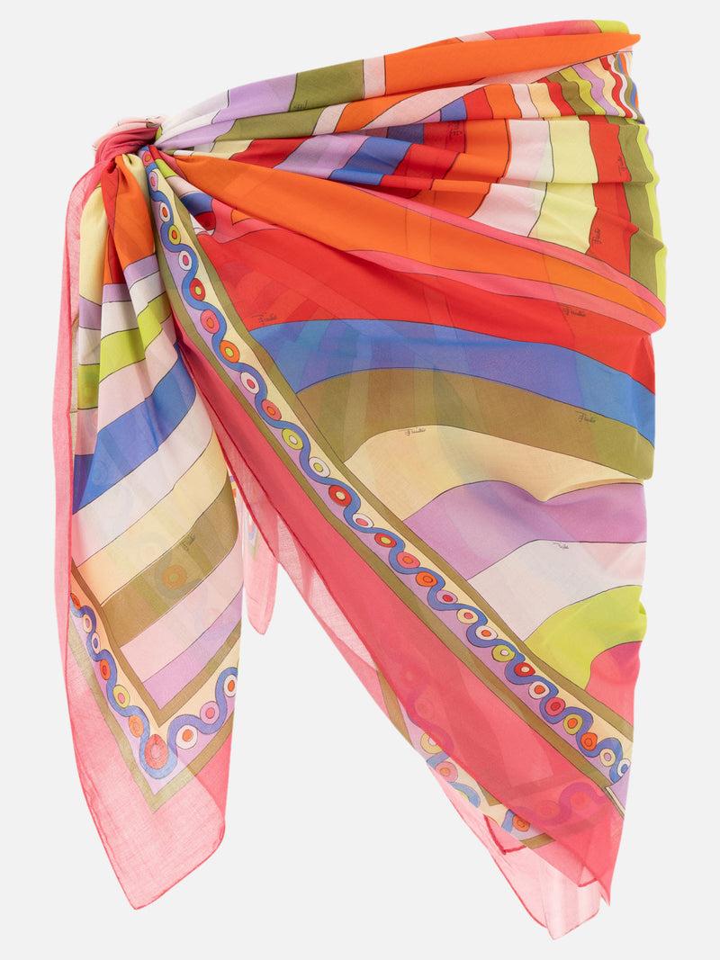 Vietti Pucci Sarong con stampa Iride e Onde Saldi Di Fabbrica