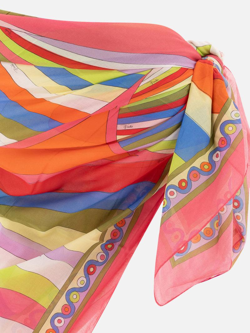 Vietti Pucci Sarong con stampa Iride e Onde Saldi Di Fabbrica