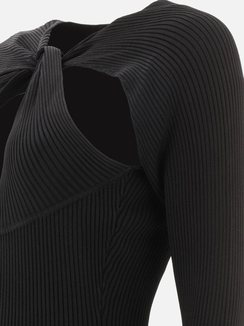 Vietti Coperni Abito a coste con cut-out "Twisted" Lightning offer