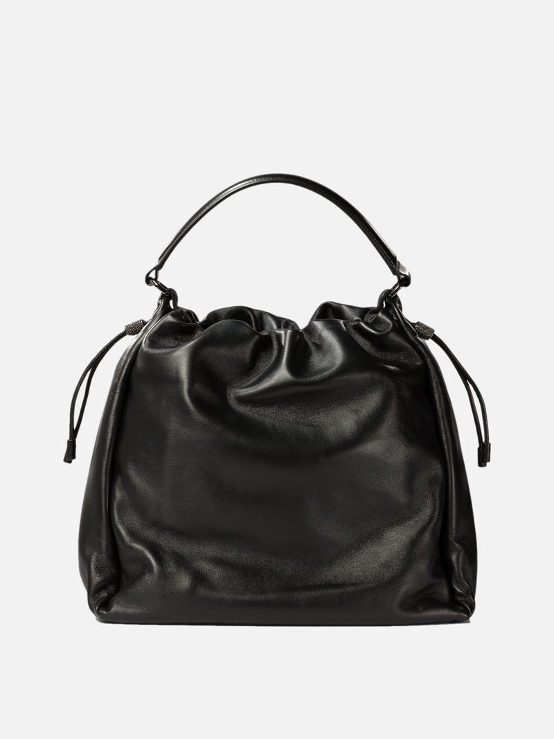 Vietti Brunello Cucinelli Borsa bucket in pelle Soft con monile Negozi Online
