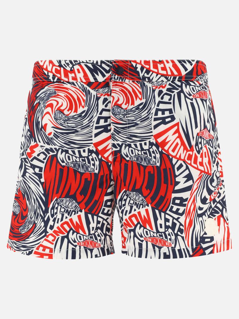 Vietti Moncler Boxer da mare con stampa Ultimo giorno