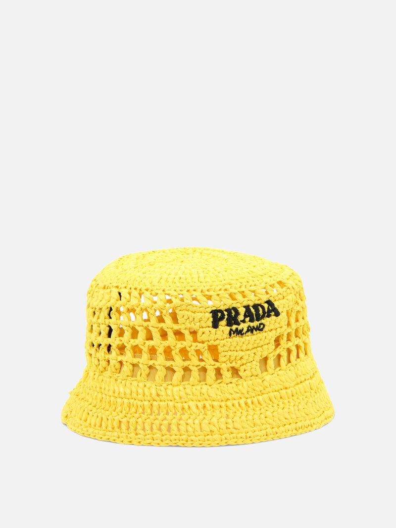 Vietti Prada Cappello da pescatore in rafia Offerte stagionali