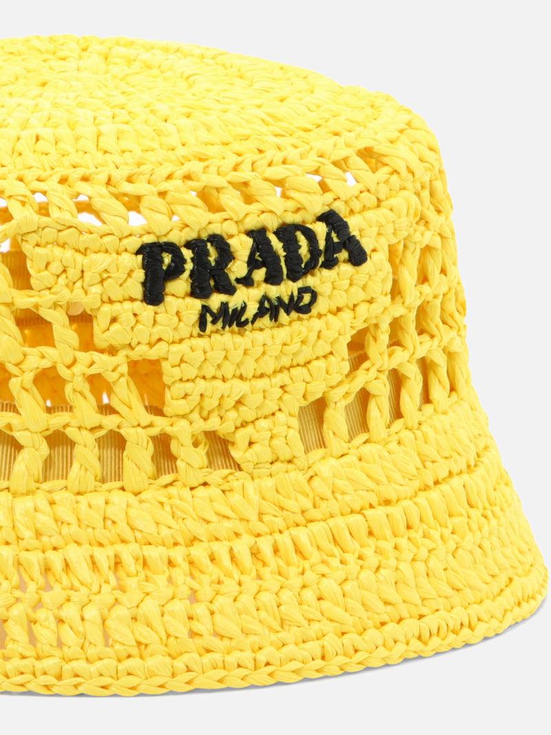 Vietti Prada Cappello da pescatore in rafia Offerte stagionali