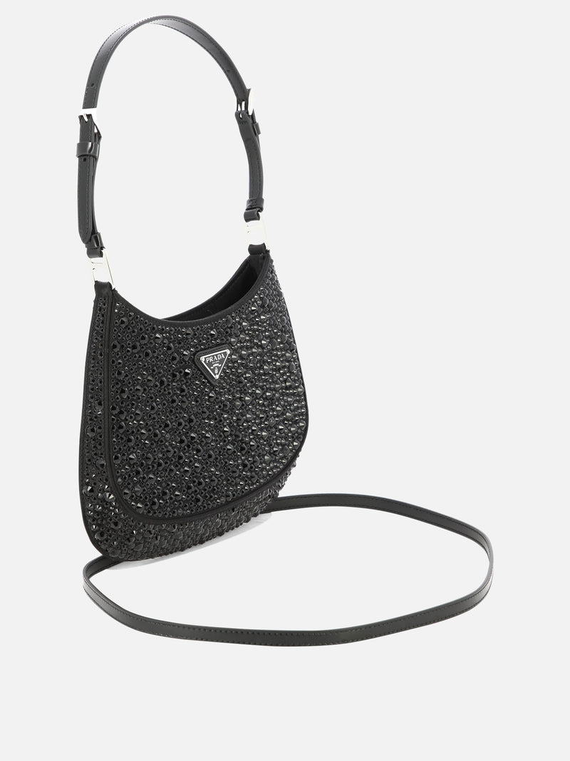 Vietti Prada Borsa "Prada Cleo" in raso con cristalli Presa