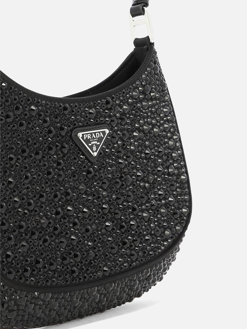Vietti Prada Borsa "Prada Cleo" in raso con cristalli Presa