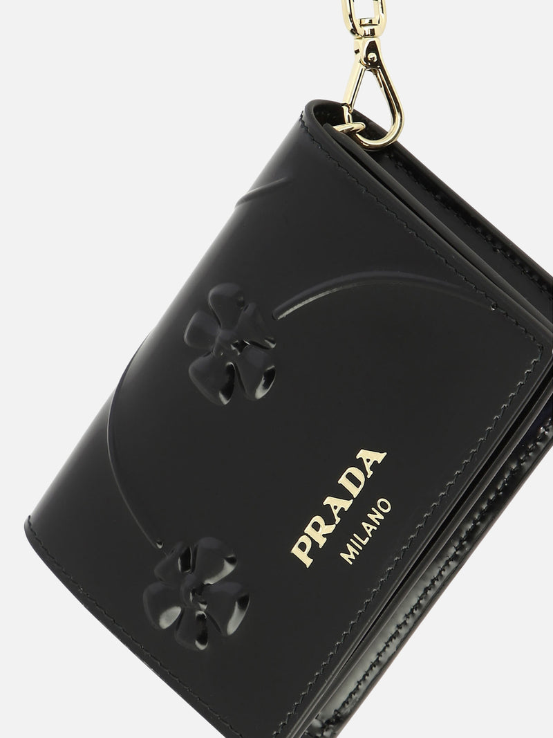 Vietti Prada Portacarte con tracolla e motivo floreale Latest fashion