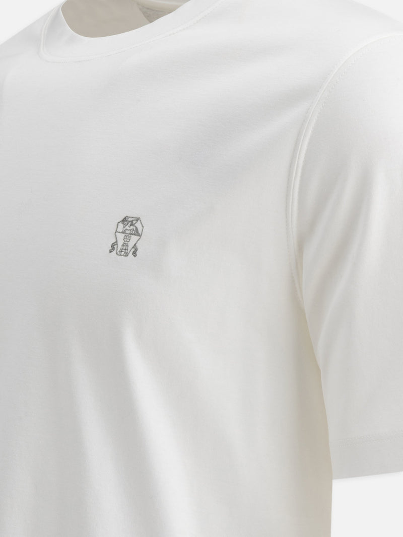 Vietti Brunello Cucinelli T-shirt con logo ricamato Fino al 60% di sconto