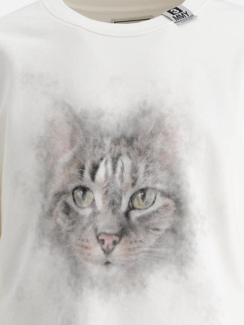 Vietti Maison Mihara Yasuhiro Felpa con stampa gatto Only for today