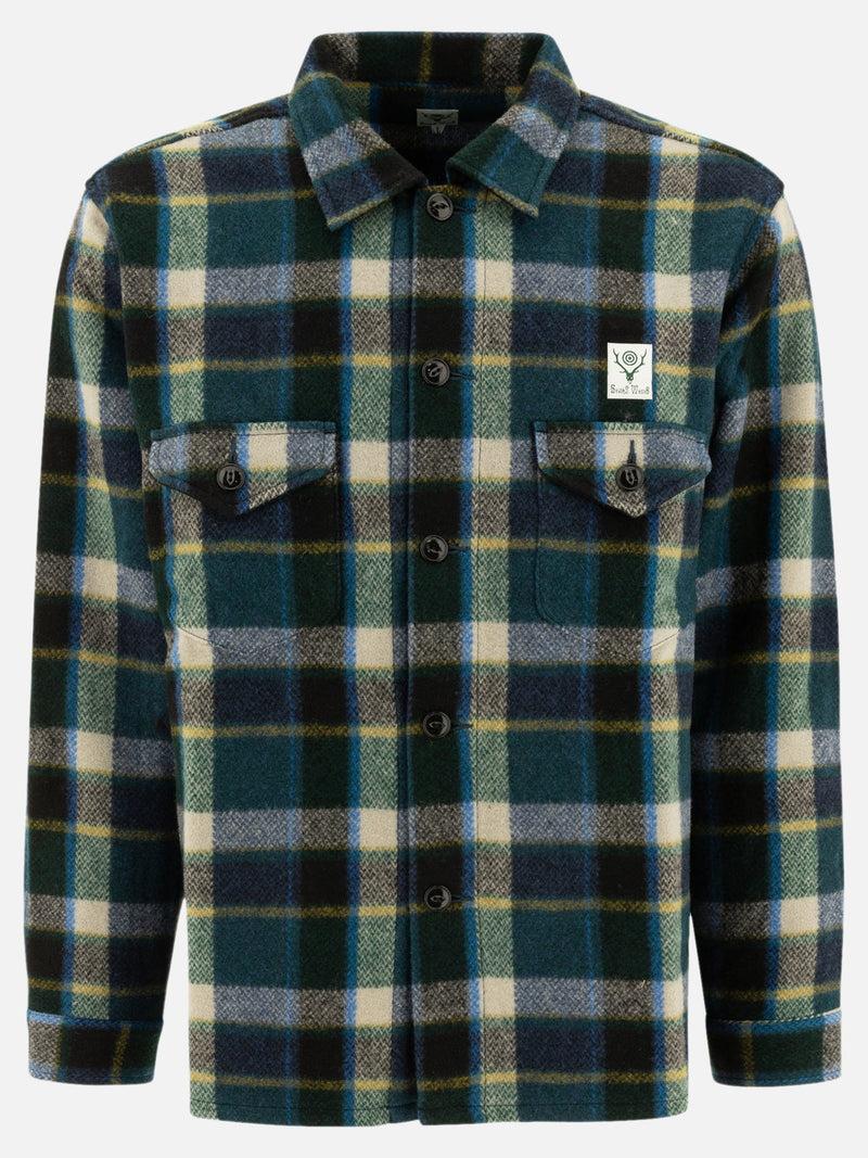 Vietti South2 West8 Camicia in lana melton "Smokey" Sostegno trimestrale