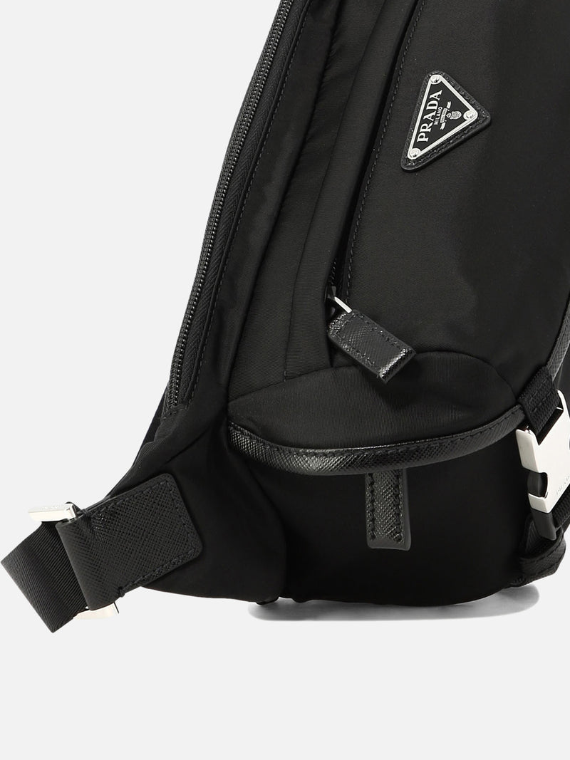 Vietti Prada Borsa a spalla in Re-Nylon e Saffiano Super sconto