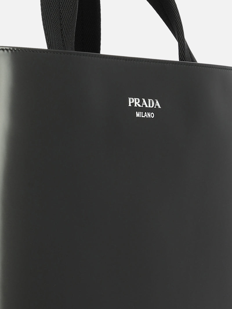 Vietti Prada Borsa shopping in pelle spazzolata Spedizione gratuita