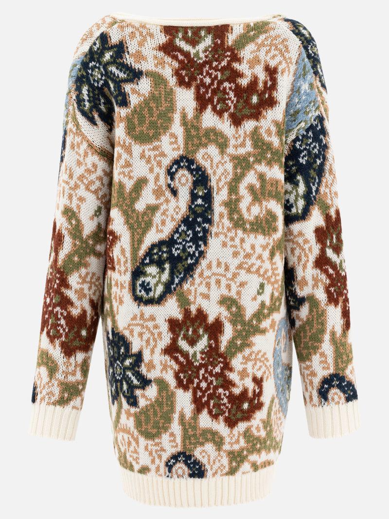 Vietti Etro Maxi cardigan in maglia jacquard Offerta natalizia