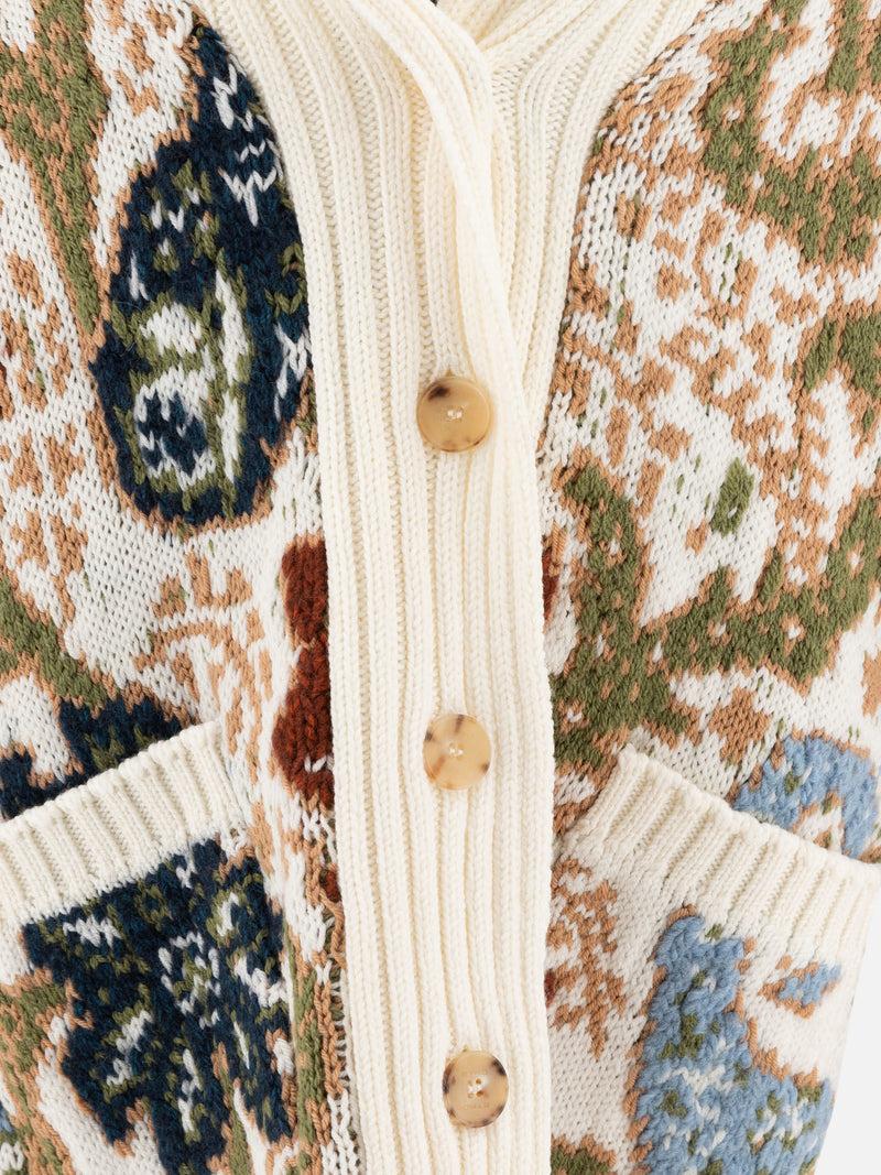 Vietti Etro Maxi cardigan in maglia jacquard Offerta natalizia