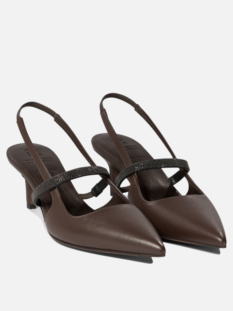 Vietti Brunello Cucinelli Slingback "City" Smaltimento dello stoccaggio