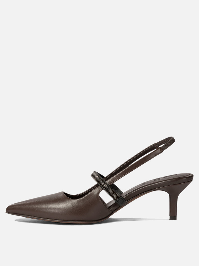 Vietti Brunello Cucinelli Slingback "City" Smaltimento dello stoccaggio