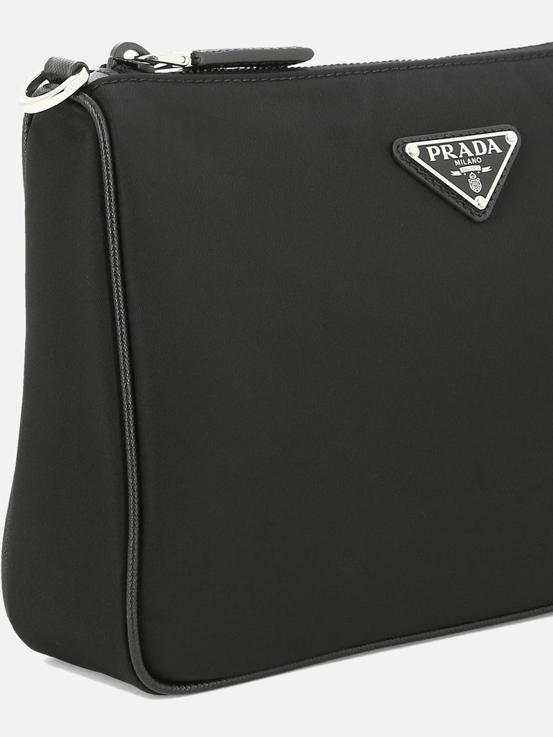 Vietti Prada Borsa a tracolla in Re-Nylon e Saffiano Consegna Veloce