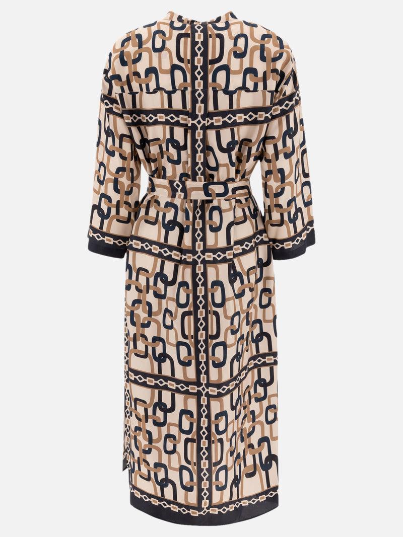 Vietti Max Mara Timeless Abito in twill di seta stampata Outlet