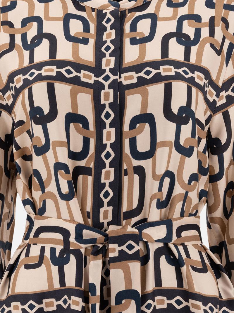 Vietti Max Mara Timeless Abito in twill di seta stampata Outlet