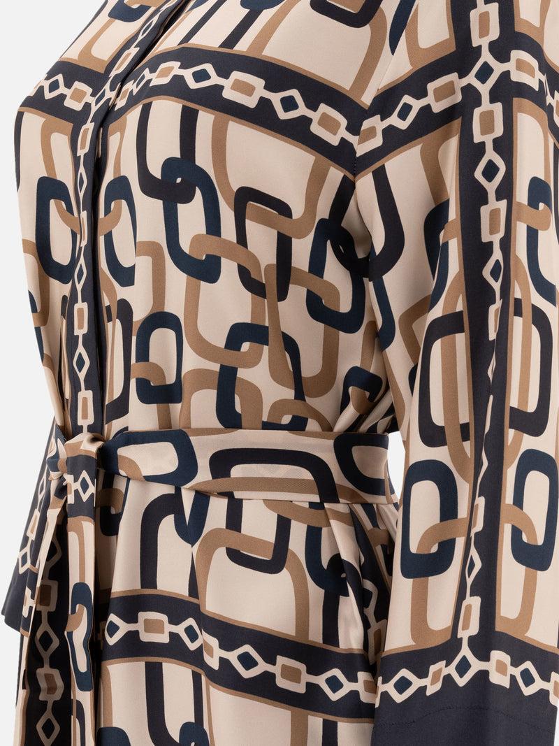 Vietti Max Mara Timeless Abito in twill di seta stampata Outlet