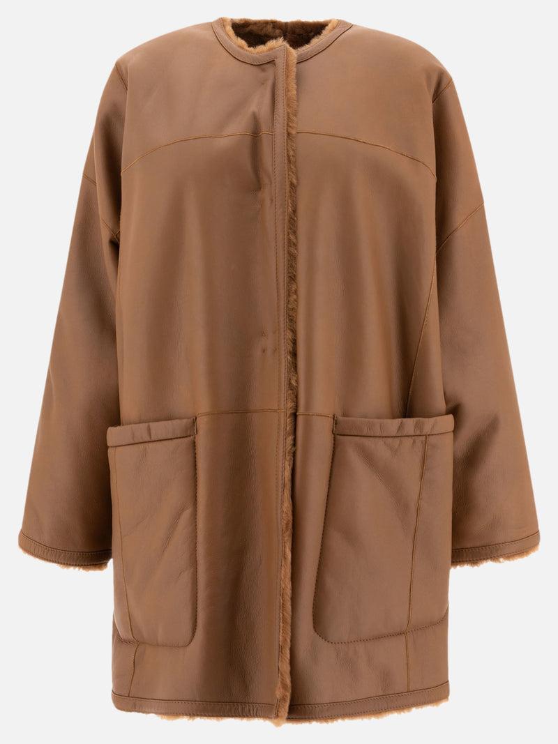 Vietti Max Mara Atelier Cappotto reversibile in shearling Lacon Saldi