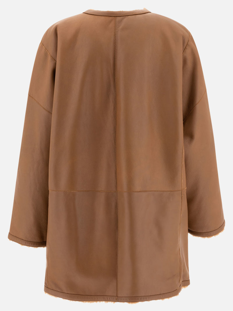 Vietti Max Mara Atelier Cappotto reversibile in shearling Lacon Saldi