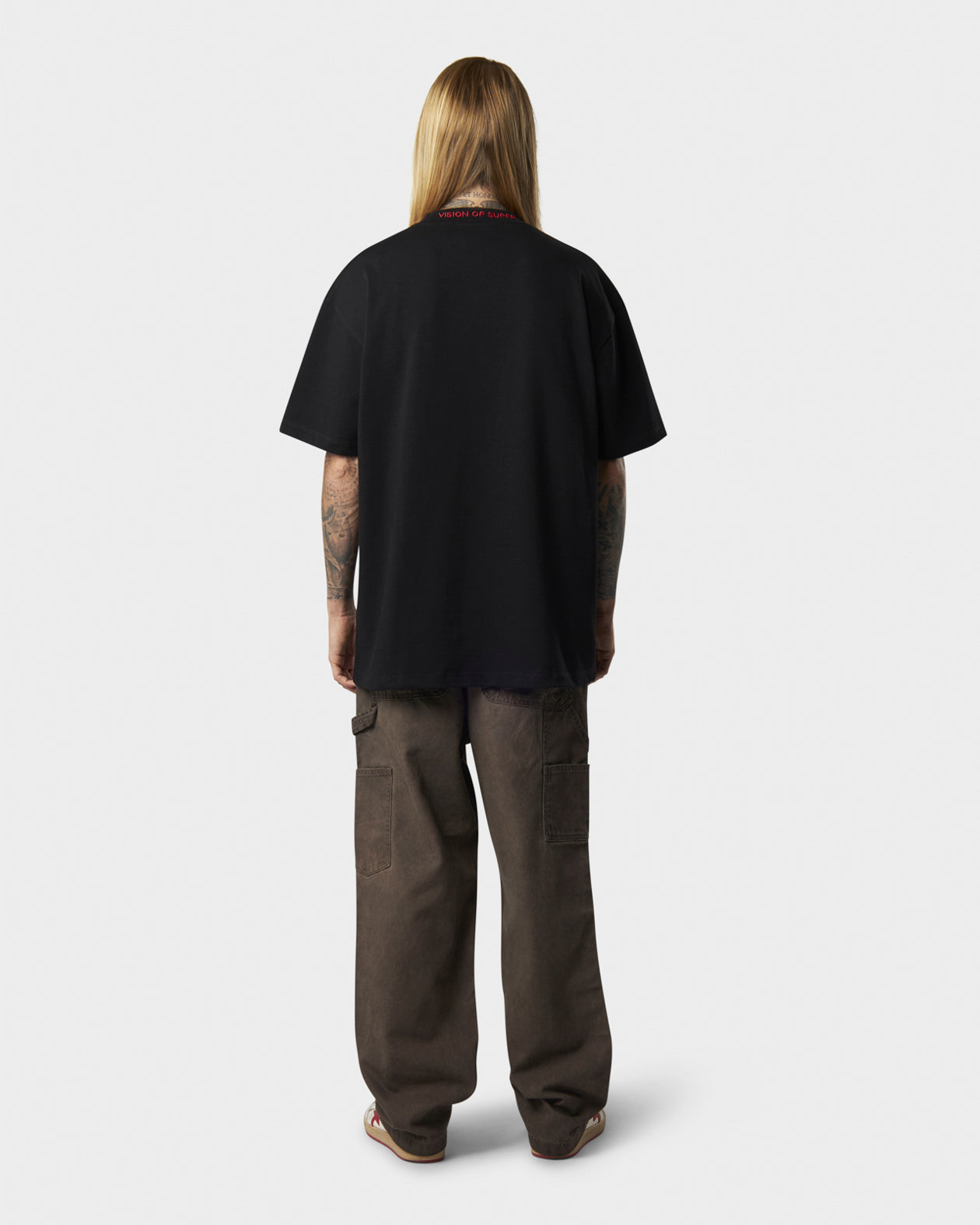Vision Of Super BLACK T-SHIRT WITH FREEDOM PRINT ON FRONT AND METAL LABEL 2025