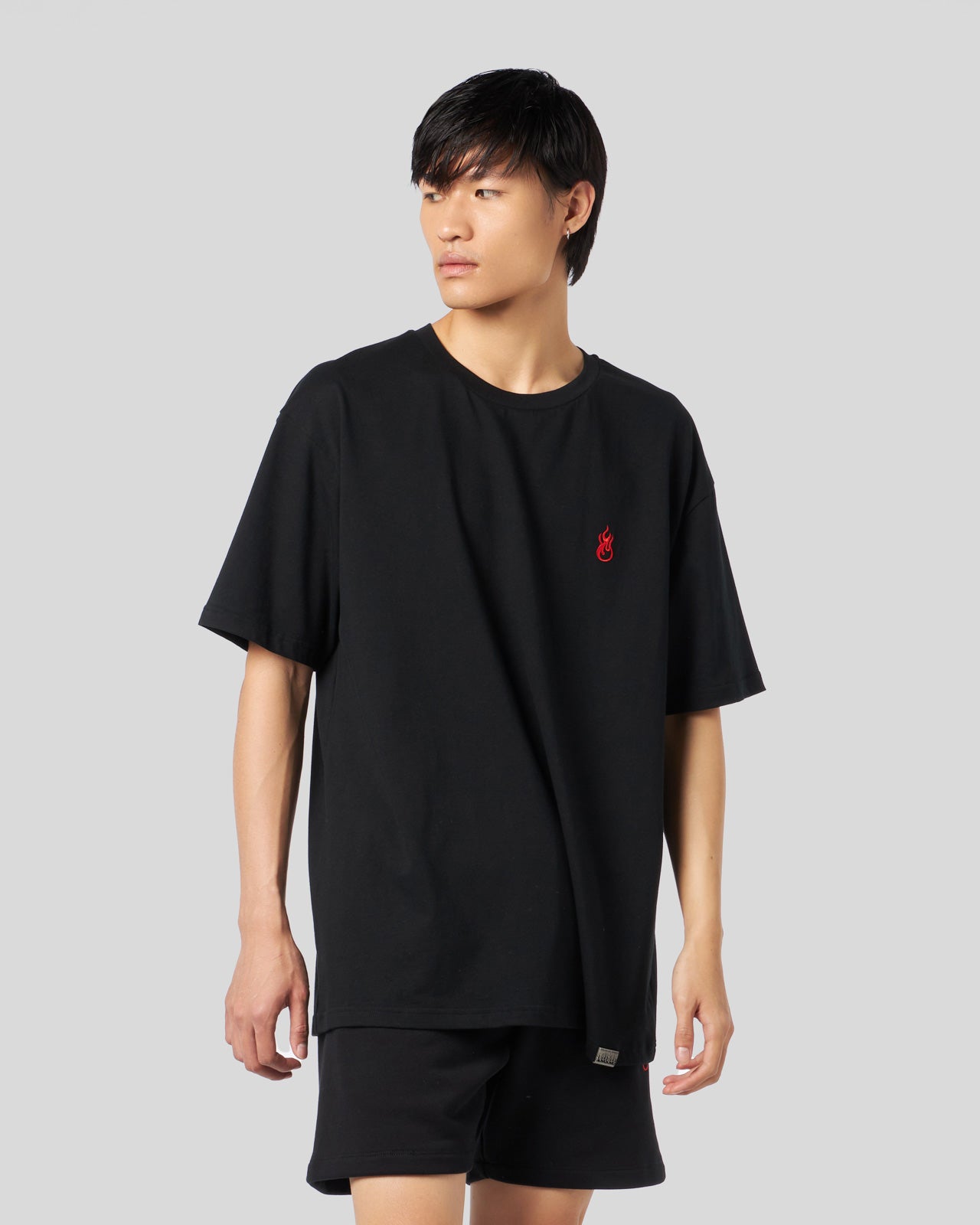 Vision Of Super BLACK T-SHIRT WITH FLAMES LOGO 2025