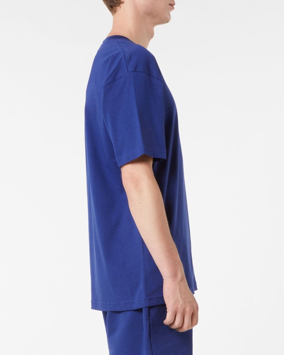 Vision Of Super BLUE T-SHIRT WITH EMBROIDERED FLAMING HEART Nuovo