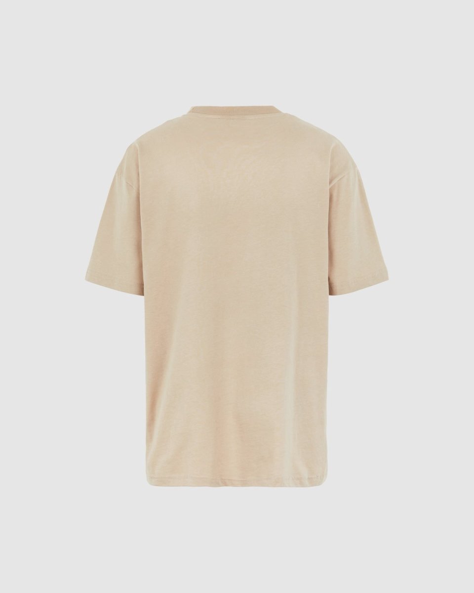 Vision Of Super LIGHT BROWN T-SHIRT WITH EMBROIDERED FLAMING HEART Pezzi Unici