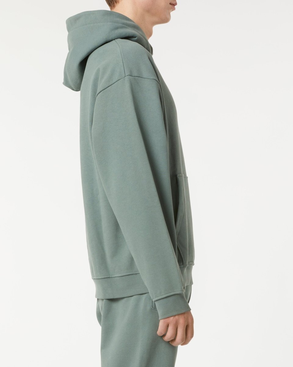 Vision Of Super BALSAM GREEN HOODIE WITH EMBROIDERED FLAMING HEART Vendita Economica