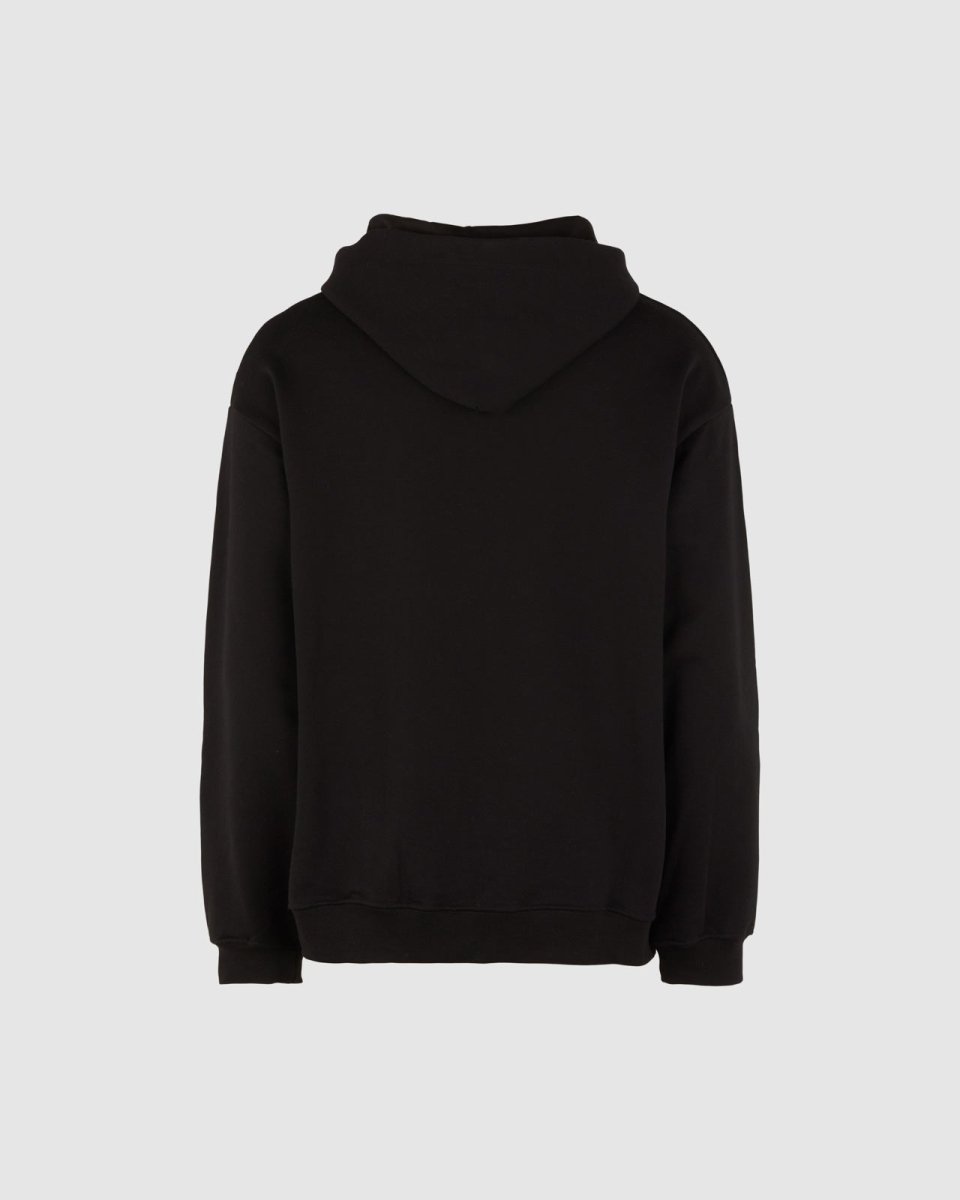 Vision Of Super BLACK HOODIE WITH EMBROIDERED FLAMING HEART Nuova